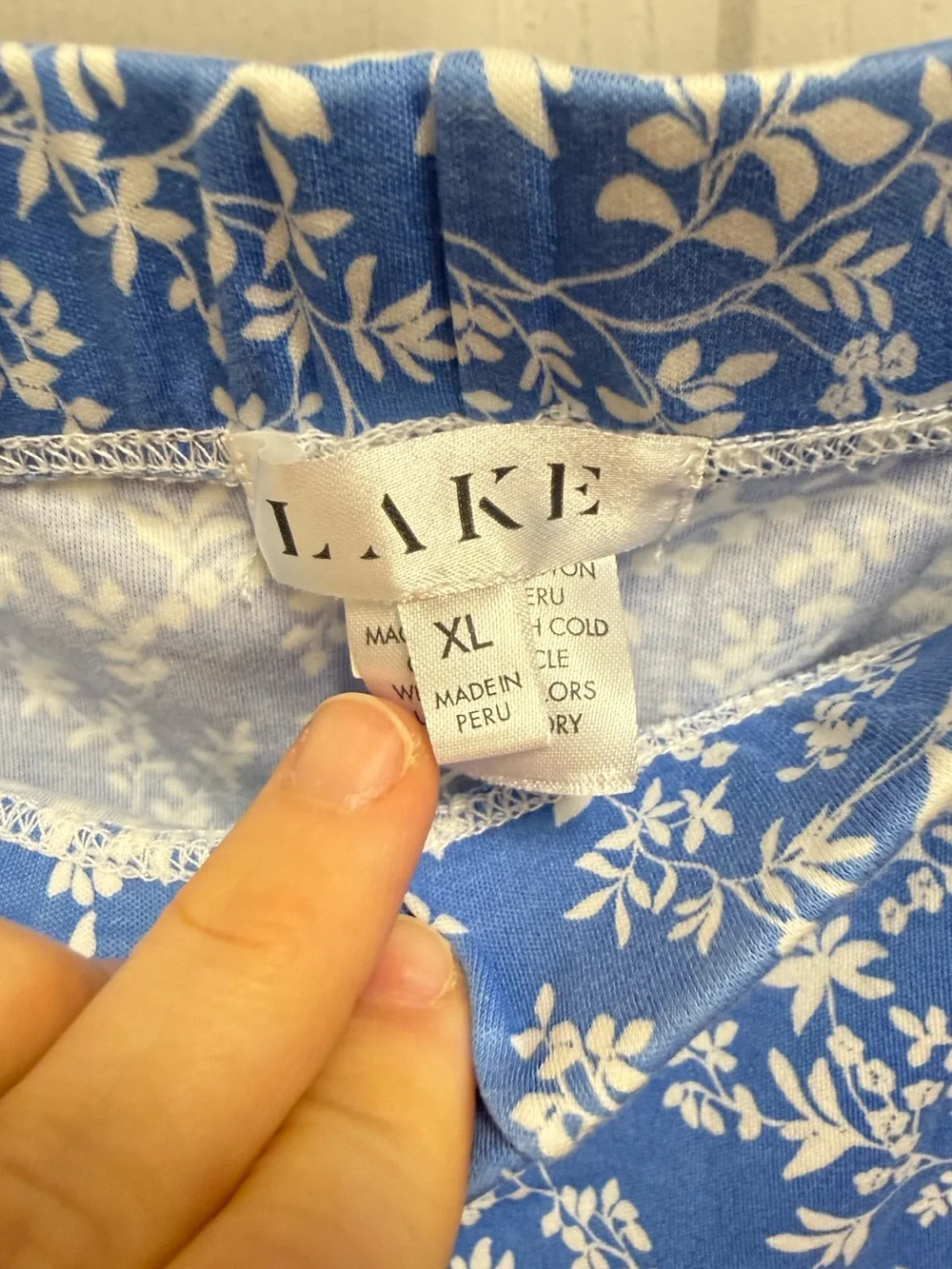 Lake Pajamas Blue Floral Short Sleeve Pajama Set